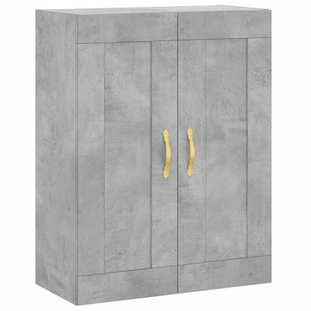 vidaXL Buffet haut Gris béton 69,5x34x180 cm Bois d'ingénierie