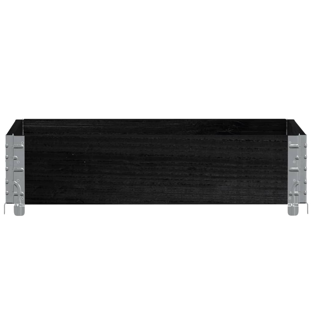 vidaXL Collier de palette noir 80x60 cm bois de pin solide