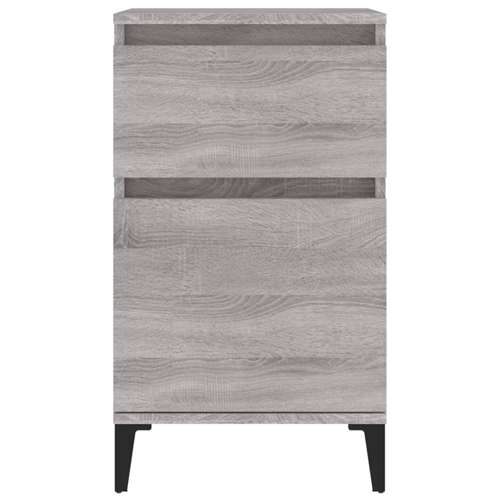 vidaXL Tables de chevet 2 pcs sonoma gris 40x35x70 cm