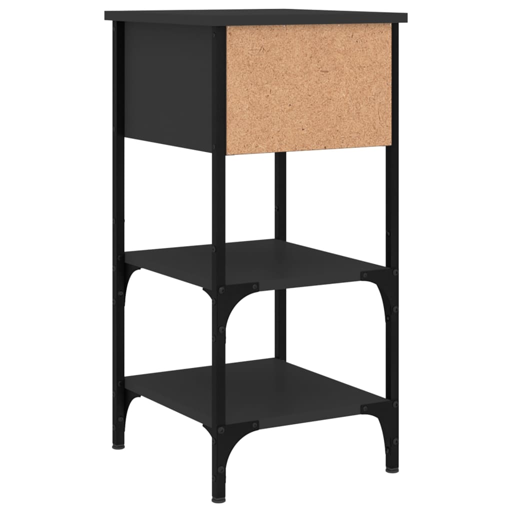 vidaXL Tables de chevet 2 pcs noir 34x36x70 cm bois d’ingénierie