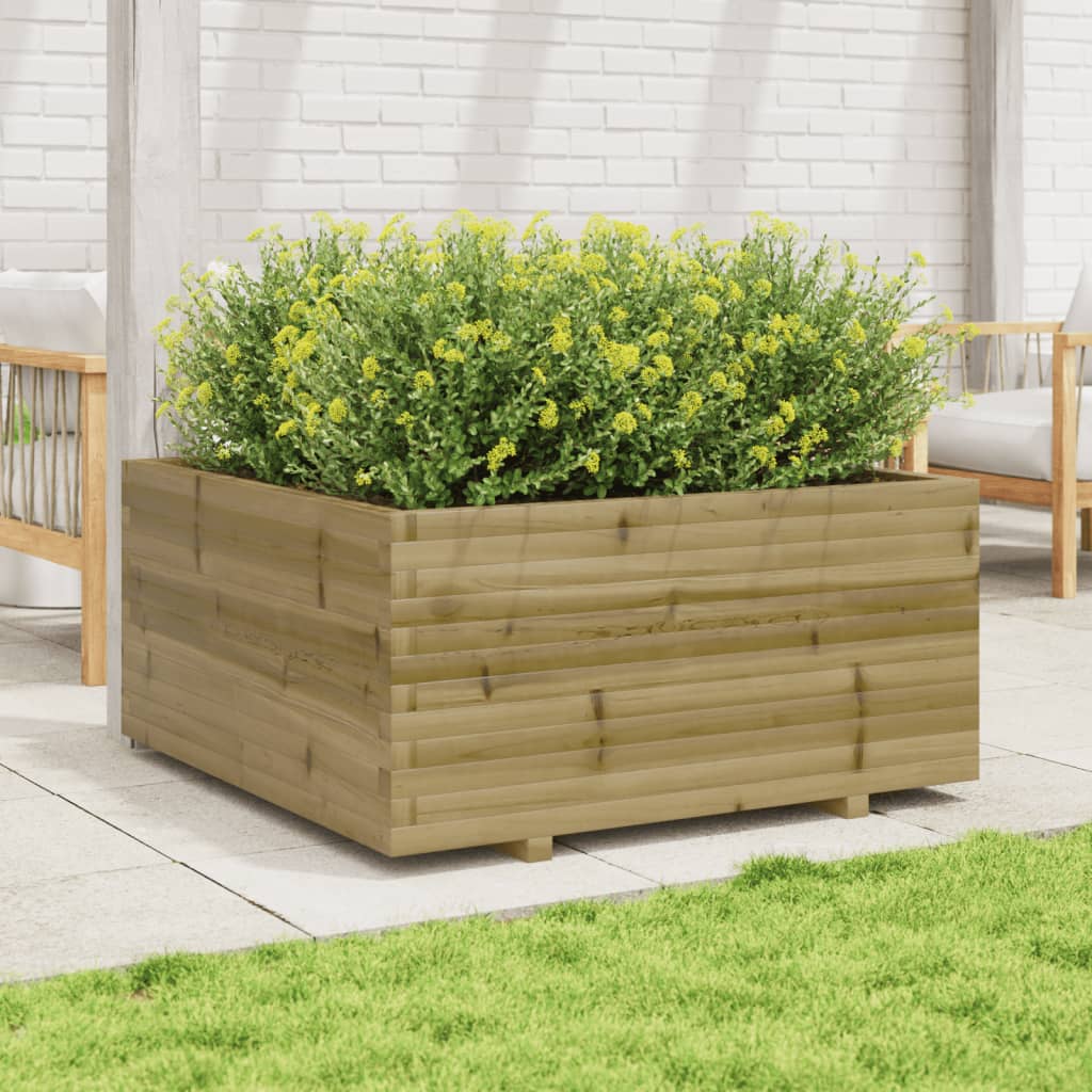 vidaXL Jardinière 100x100x49,5 cm bois de pin imprégné