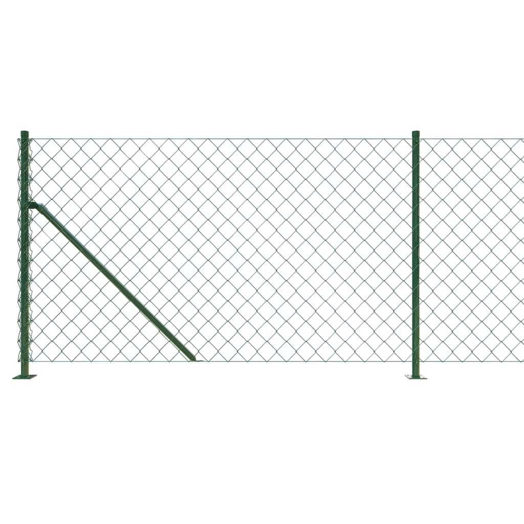 vidaXL Clôture à mailles losangées avec bride vert 1x10 m
