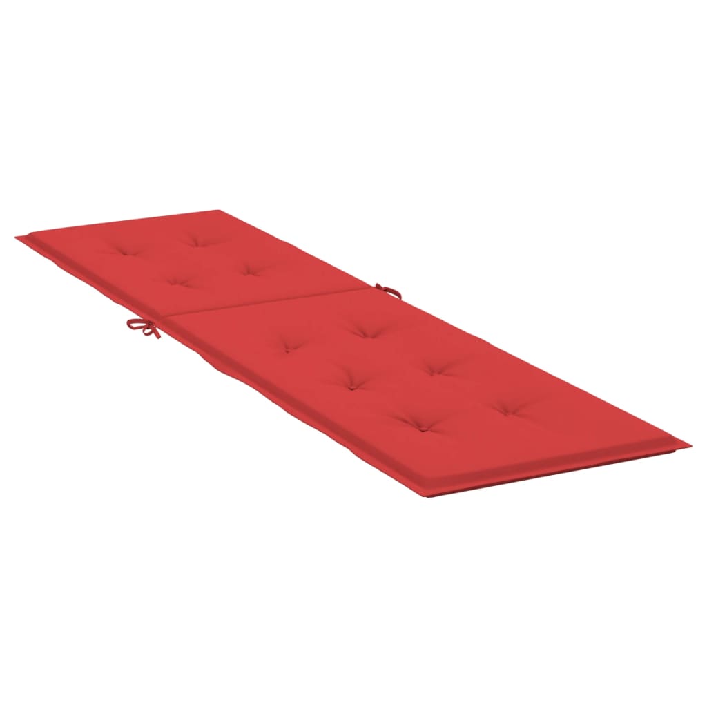 vidaXL Coussin de chaise de terrasse rouge (75+105)x50x4 cm