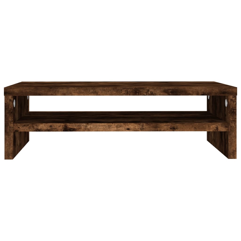 vidaXL Support de moniteur Chêne fumé 42x24x13 cm Bois d'ingénierie