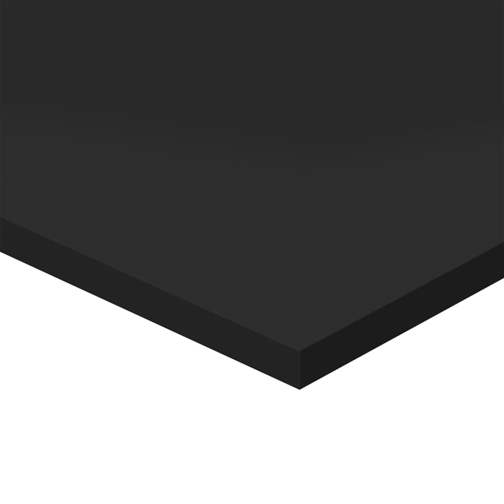 vidaXL Panneaux bibliothèque 8pcs Noir brillant 40x40x1,5cm Aggloméré