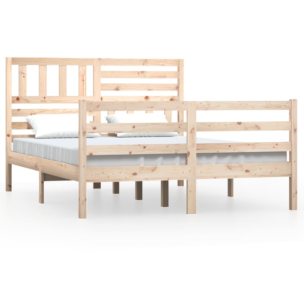 vidaXL Cadre de lit sans matelas 150x200 cm bois massif