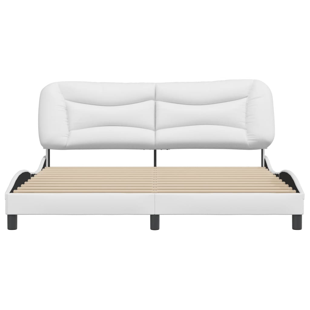 vidaXL Cadre de lit sans matelas blanc 180x200 cm similicuir