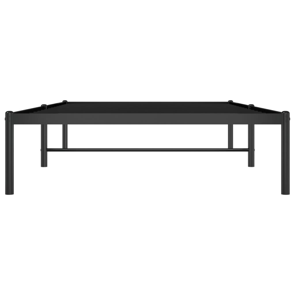 vidaXL Cadre de lit métal sans matelas noir 100x190 cm