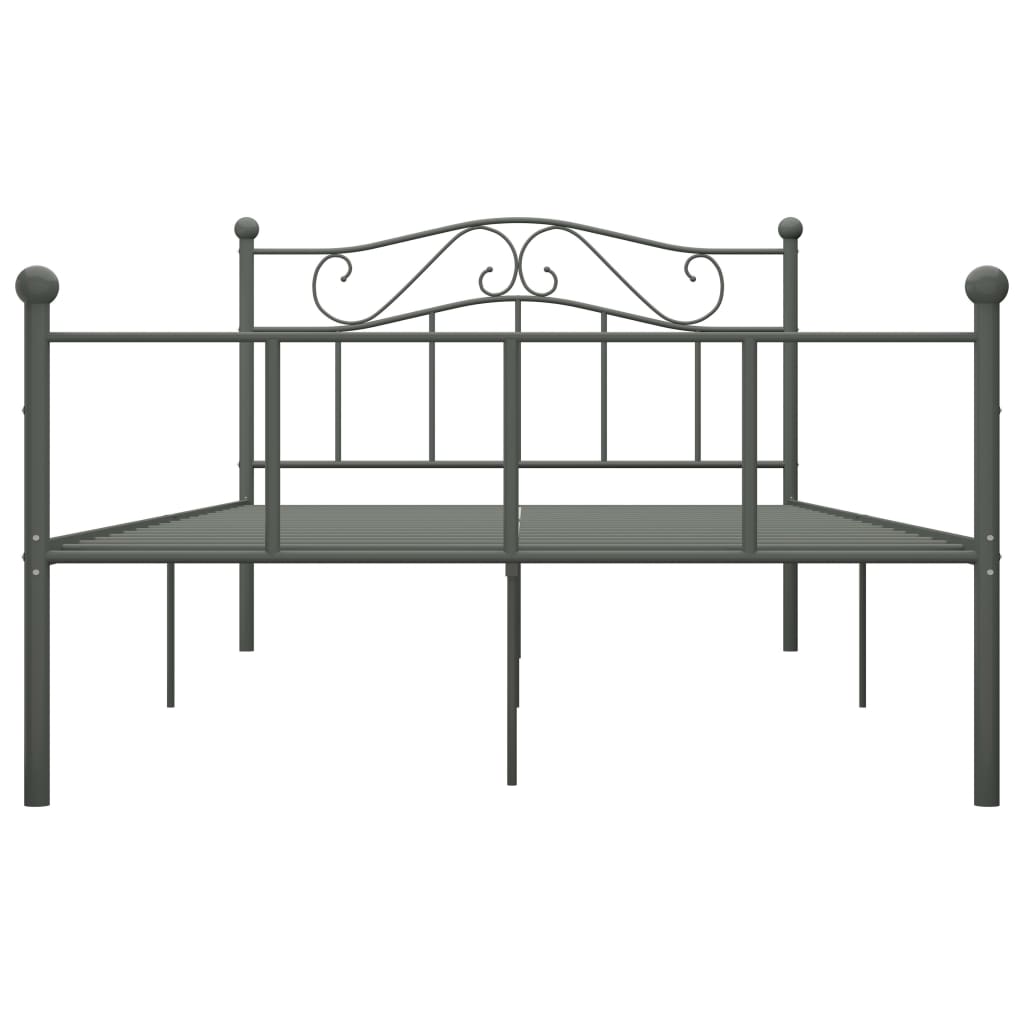 vidaXL Cadre de lit sans matelas gris métal 120x200 cm