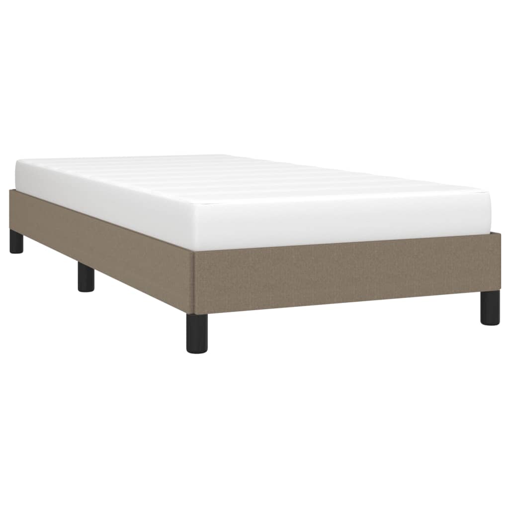 vidaXL Cadre de lit sans matelas taupe 100x200 cm tissu