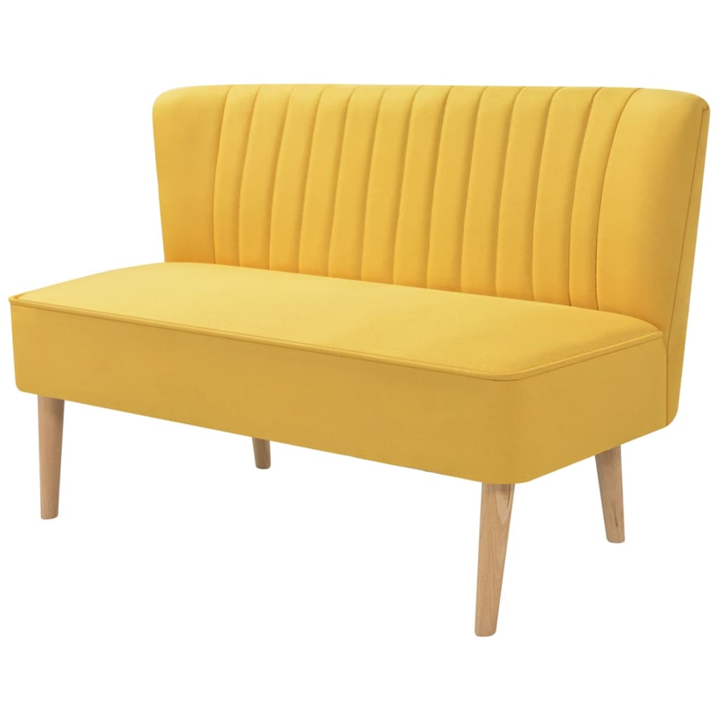 vidaXL Canapé 117 x 55,5 x 77 cm Tissu Jaune