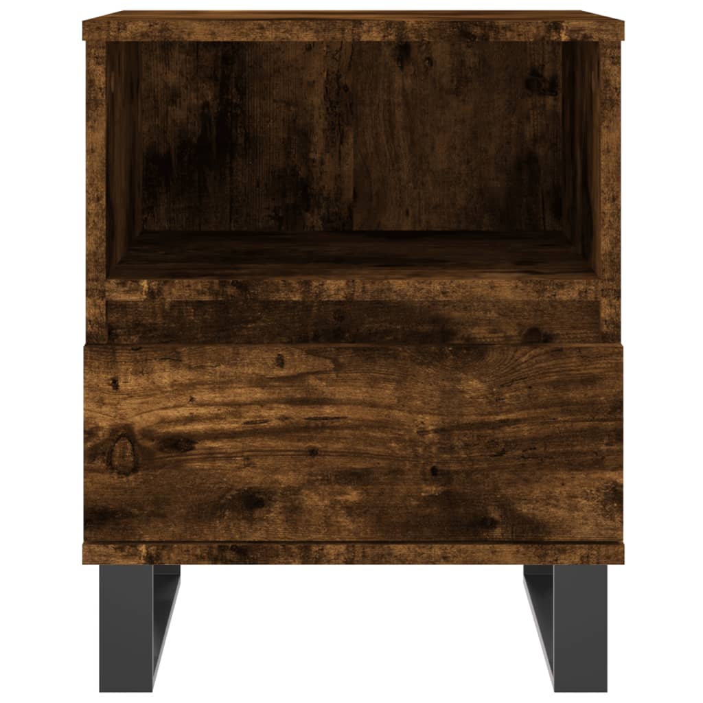 vidaXL Table de chevet chêne fumé 40x35x50 cm bois d’ingénierie