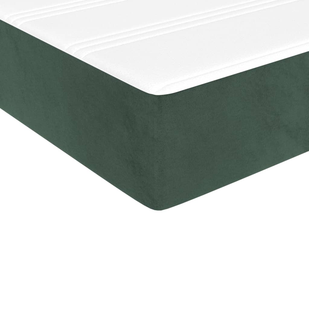 vidaXL Matelas de lit à ressorts ensachés Vert foncé 80x200x20 cm