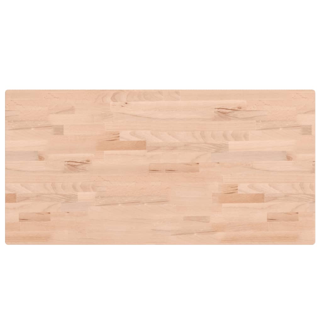 vidaXL Comptoir de salle de bain 100x50x2,5 cm bois massif de hêtre