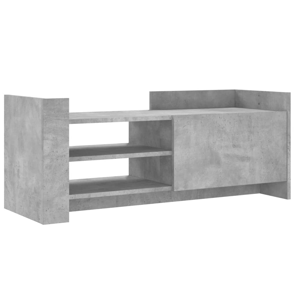 vidaXL Meuble TV Gris béton 100x35x40 cm Bois d'ingénierie