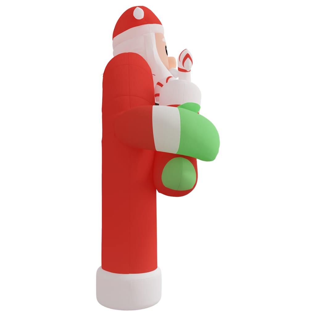 vidaXL Porte voûtée gonflable de Noël avec LED 320 cm