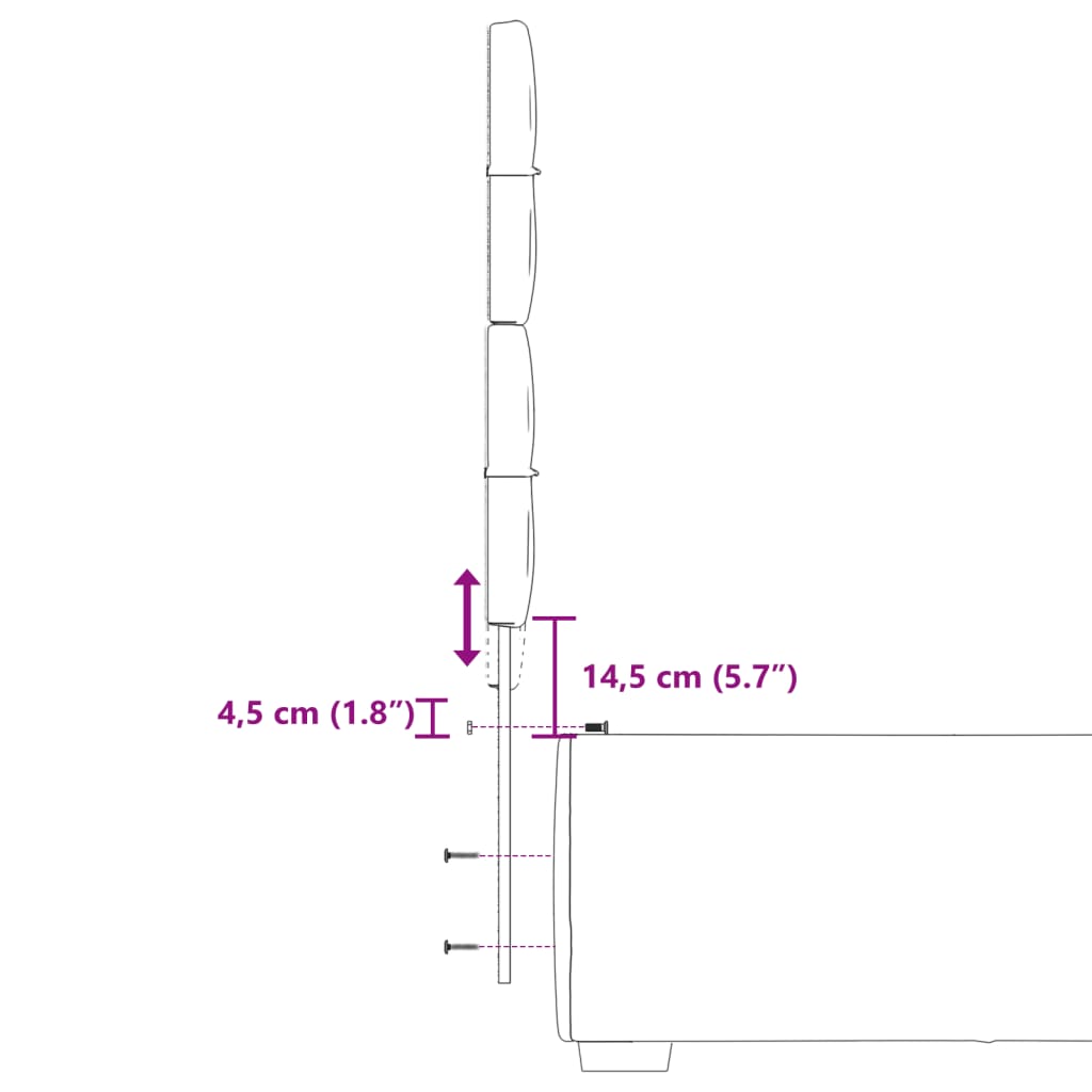 vidaXL Sommier à lattes de lit avec matelas Taupe 100x200 cm Tissu