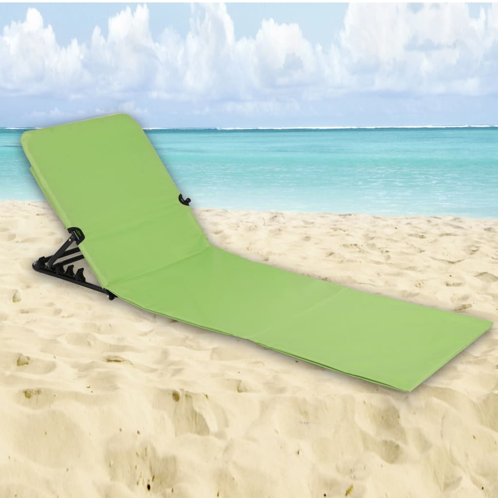 HI Chaise tapis de plage pliable PVC Vert
