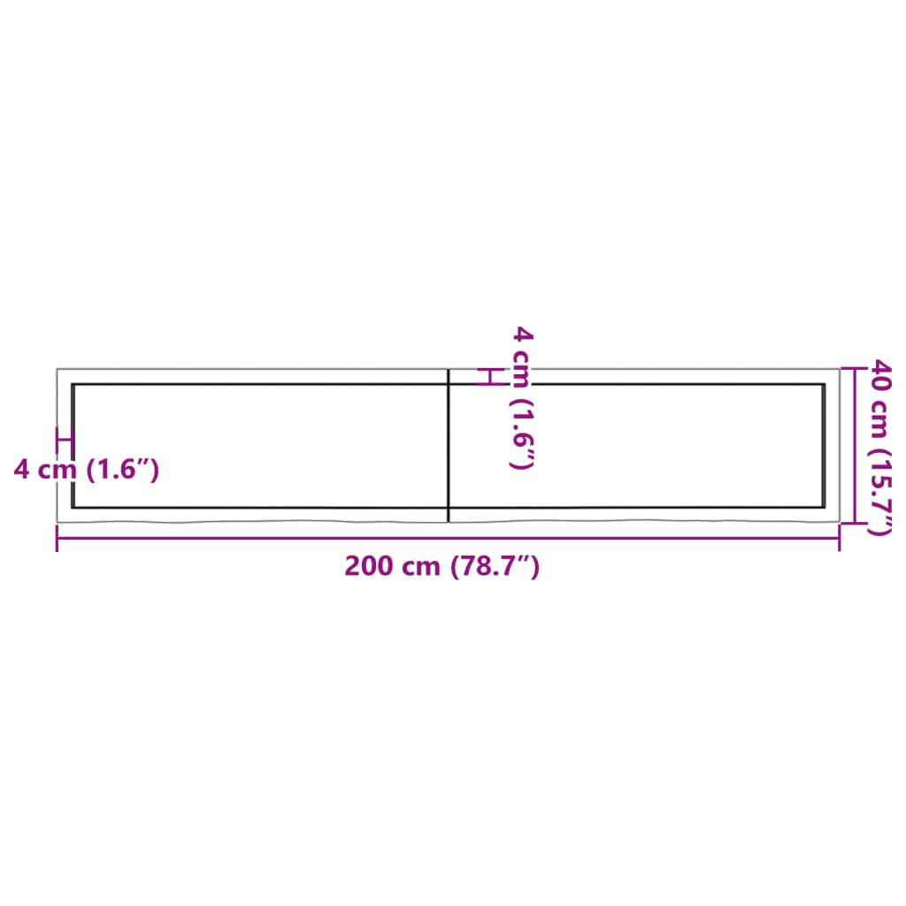 vidaXL Dessus de table marron clair bois chêne massif traité