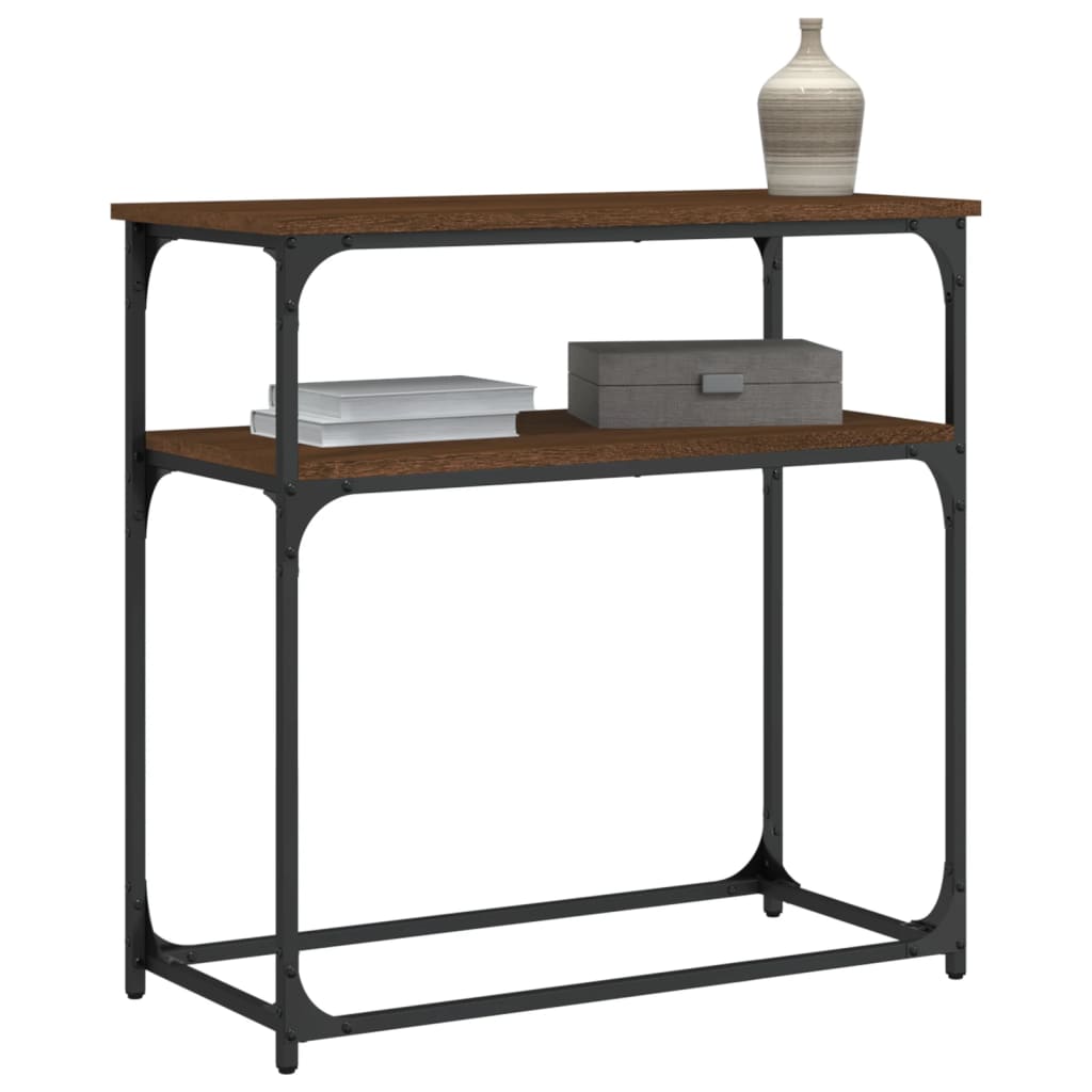 vidaXL Table console chêne marron 75x35,5x75 cm bois d'ingénierie