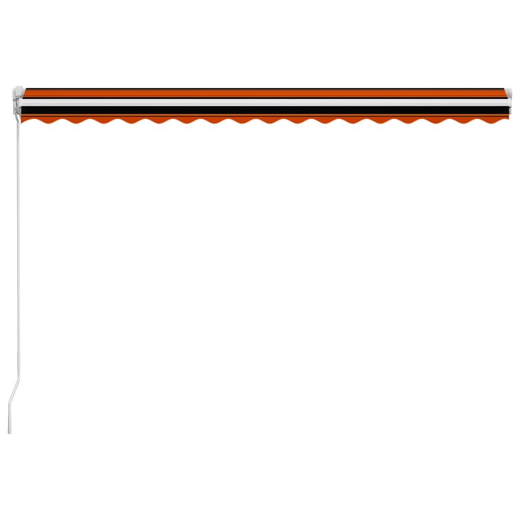 vidaXL Auvent manuel rétractable 400x300 cm Orange et marron