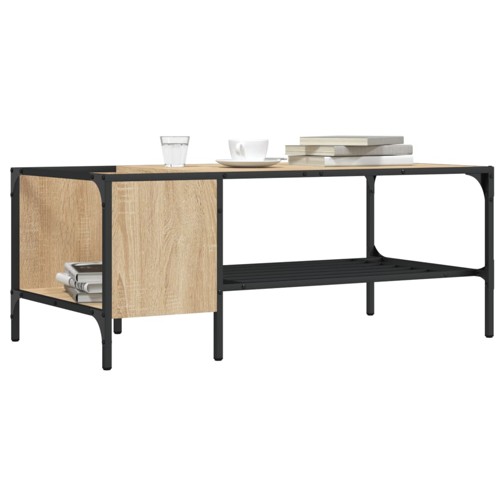 vidaXL Table basse support chêne sonoma 100x51x40cm bois d'ingénierie