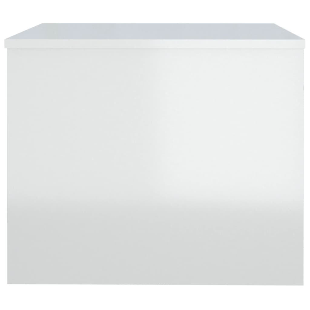 vidaXL Table basse Blanc brillant 80x50x40 cm Bois d'ingénierie