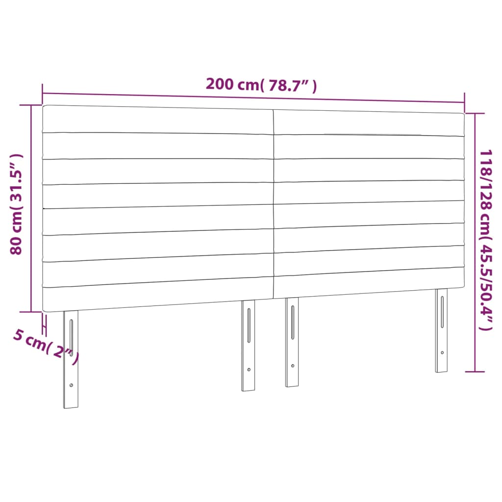 vidaXL Têtes de lit 4 pcs Bleu foncé 100x5x78/88 cm Velours