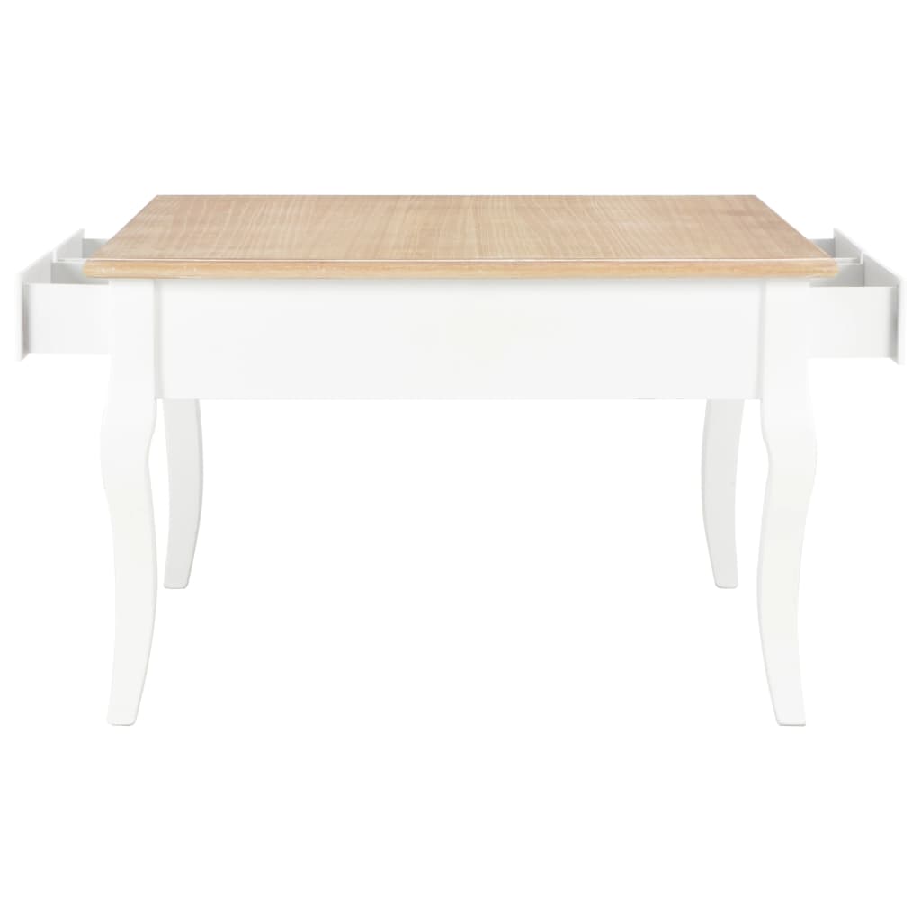 vidaXL Table basse Blanc 80 x 80 x 50 cm Bois