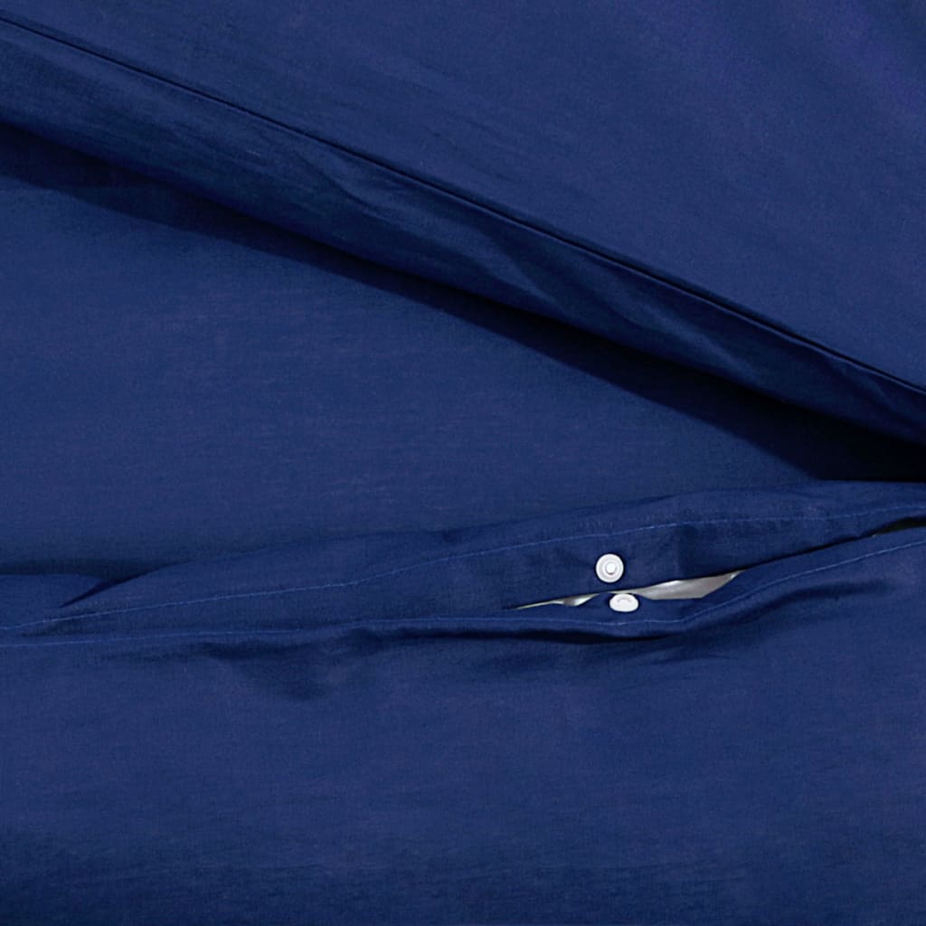 vidaXL Ensemble de housse de couette Bleu marine 225x220 cm Coton