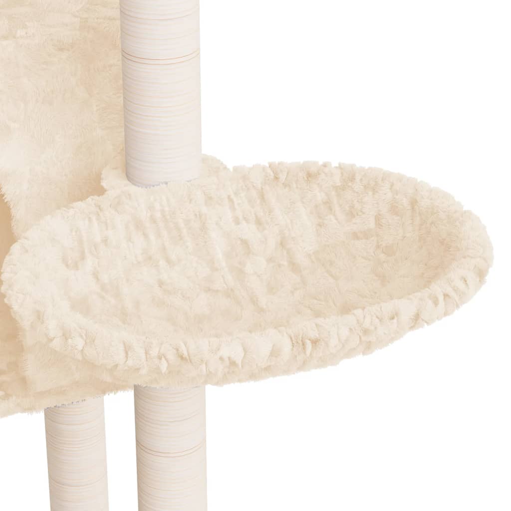 vidaXL Arbre à chat avec griffoirs en sisal Crème 108,5 cm