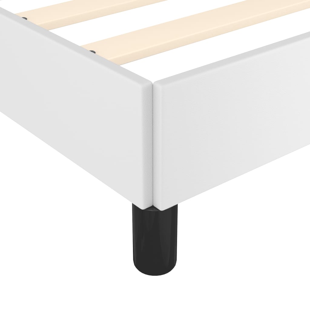 vidaXL Cadre de lit sans matelas blanc 90x190 cm similicuir