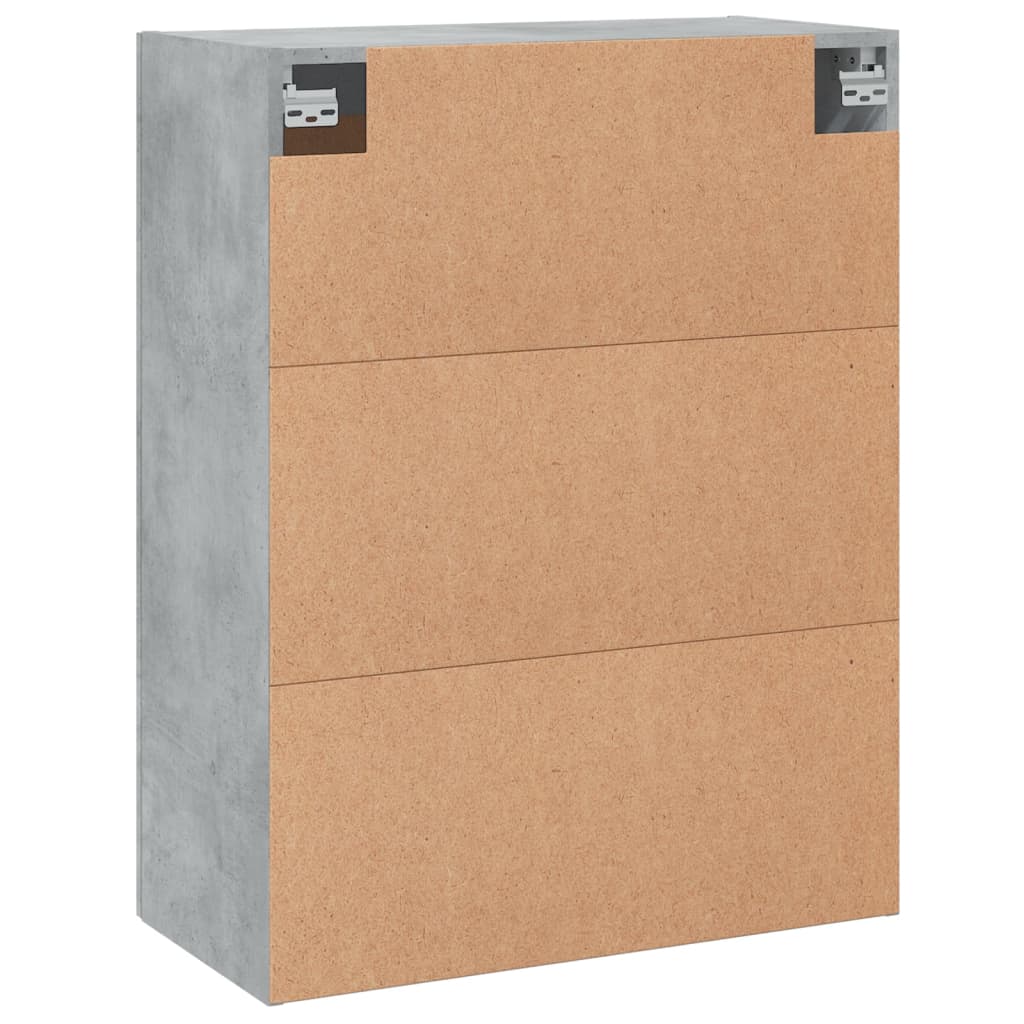 vidaXL Armoires murales 2 pcs gris béton bois d'ingénierie