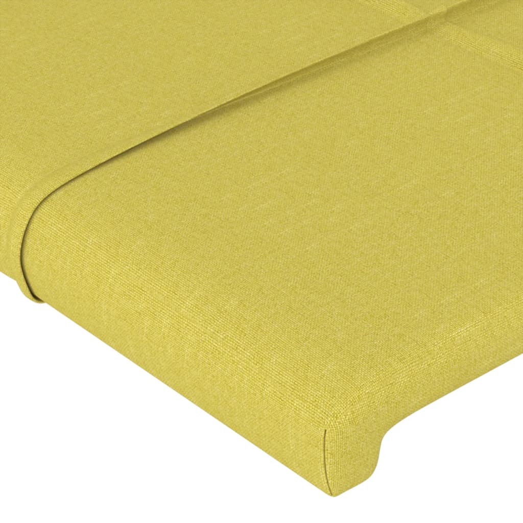 vidaXL Tête de lit avec oreilles Vert 103x23x78/88 cm Tissu