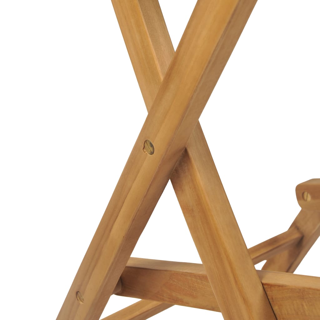 vidaXL Mobilier de bistro 3pcs et chaises pliables Bois de teck solide