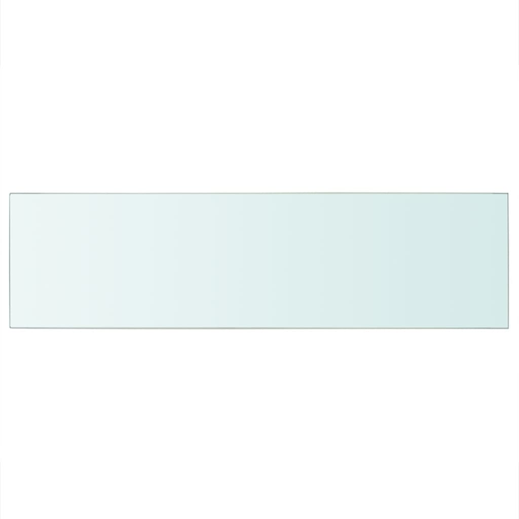 vidaXL Panneau pour étagère Verre transparent 90 x 25 cm