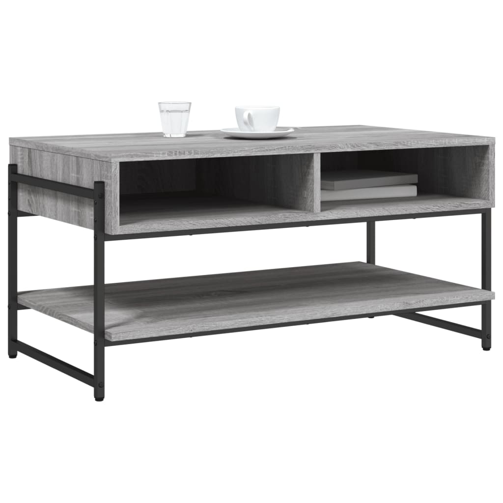 vidaXL Table basse sonoma gris 90x50x45 cm bois d'ingénierie