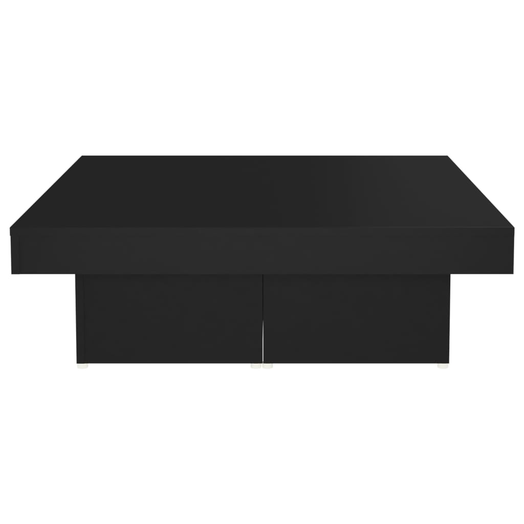 vidaXL Table basse noir 90x90x28 cm bois d'ingénierie