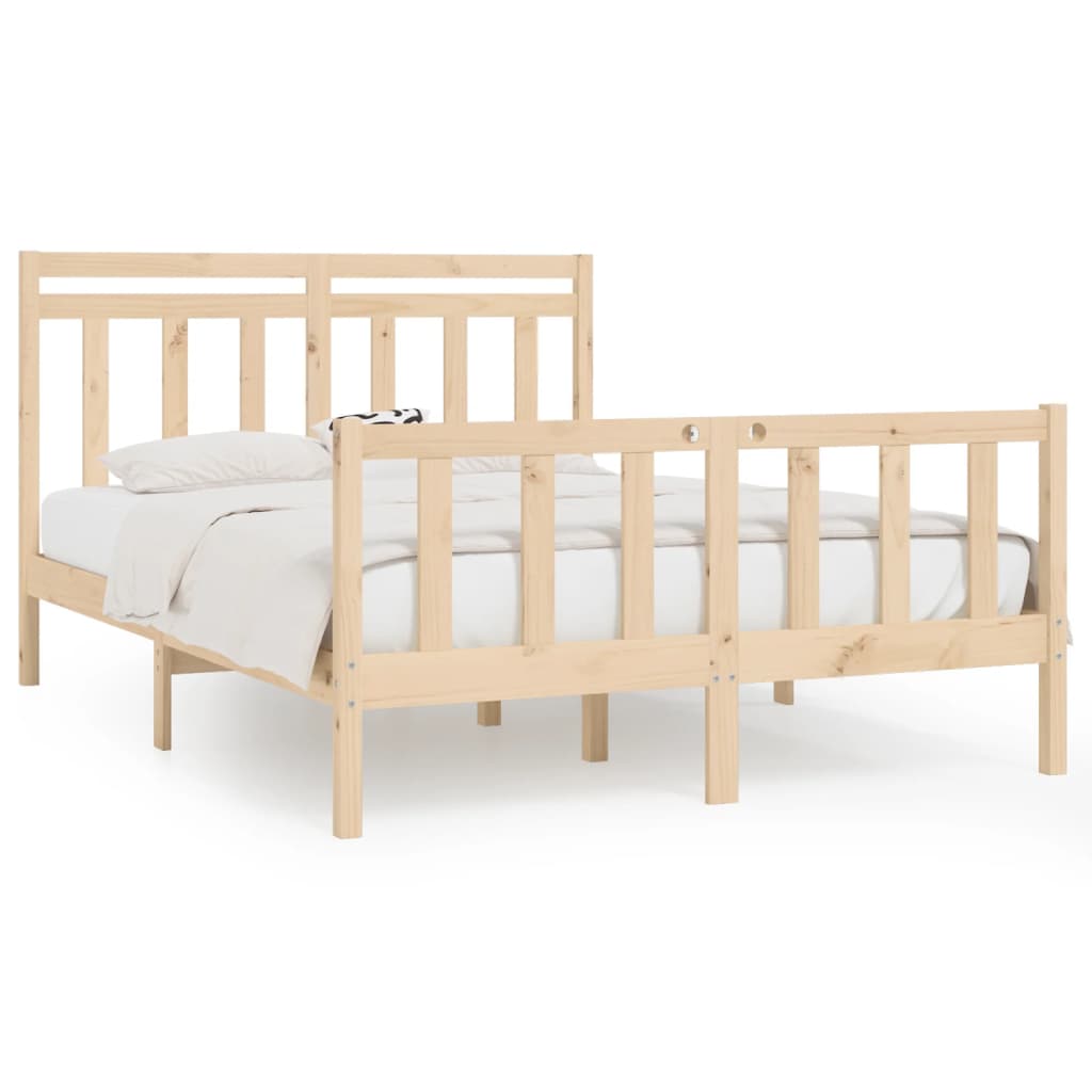 vidaXL Cadre de lit sans matelas bois massif de pin 140x200 cm