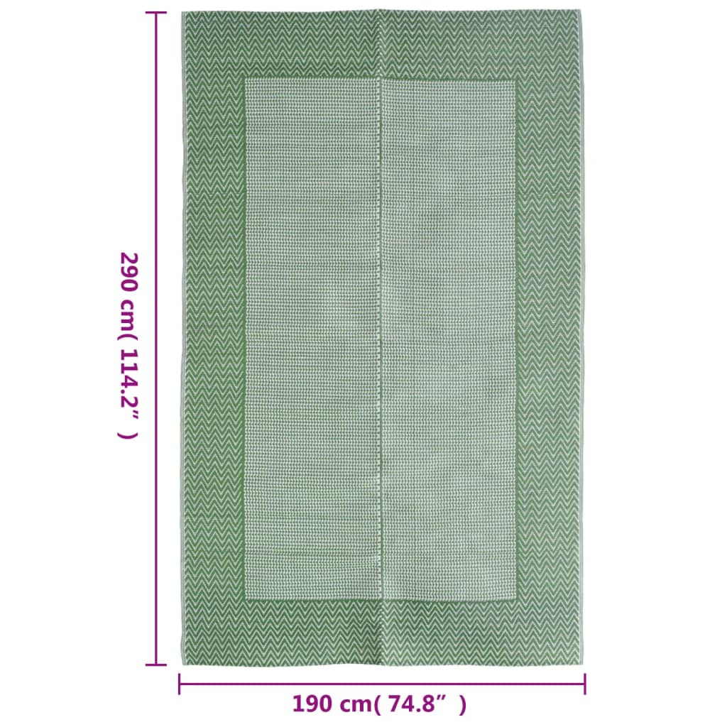vidaXL Tapis d'extérieur Vert 190x290 cm PP