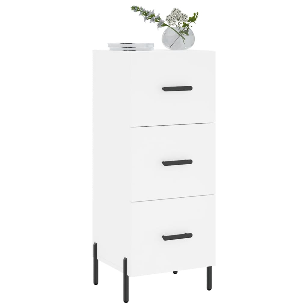 vidaXL Buffet blanc 34,5x34x90 cm bois d'ingénierie