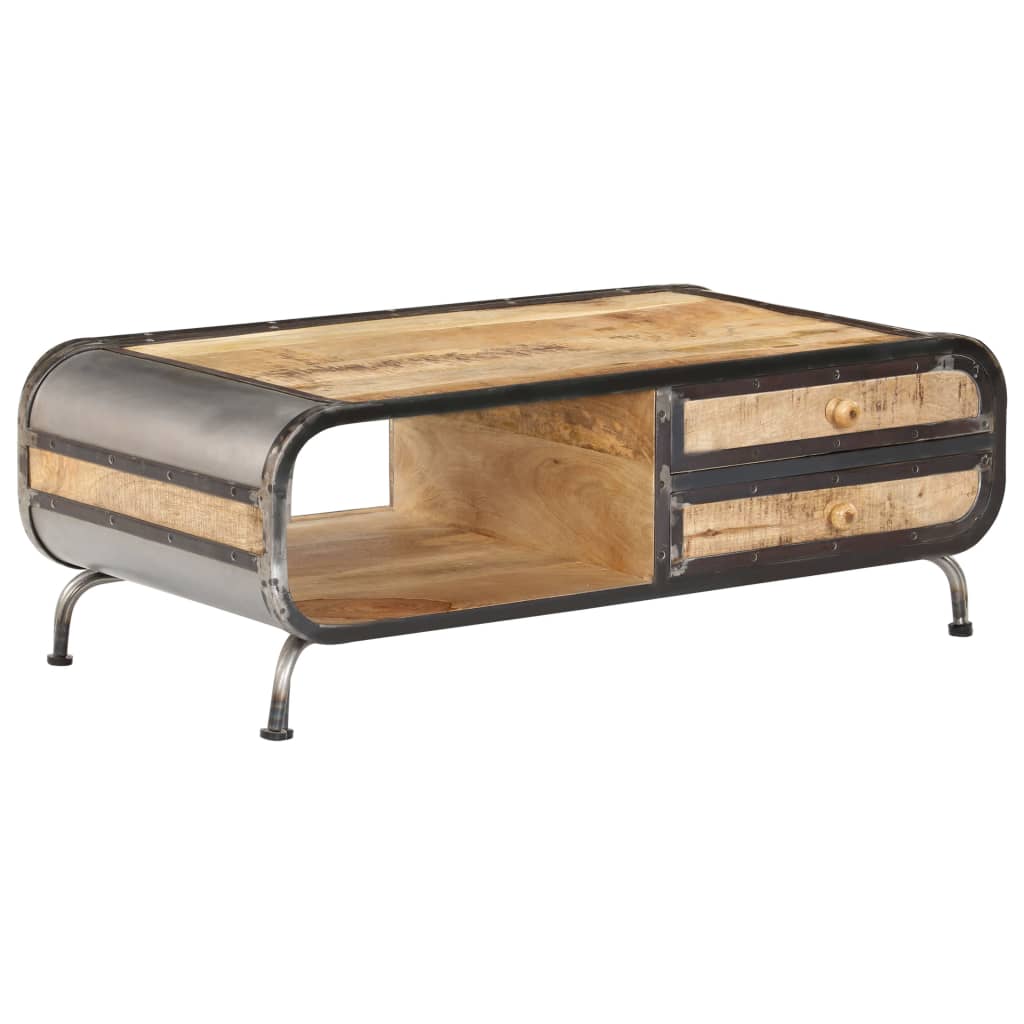 vidaXL Table basse 100x50x35 cm Bois de manguier massif