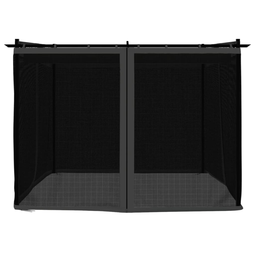 vidaXL Tonnelle avec parois en filet anthracite 3x3 m acier