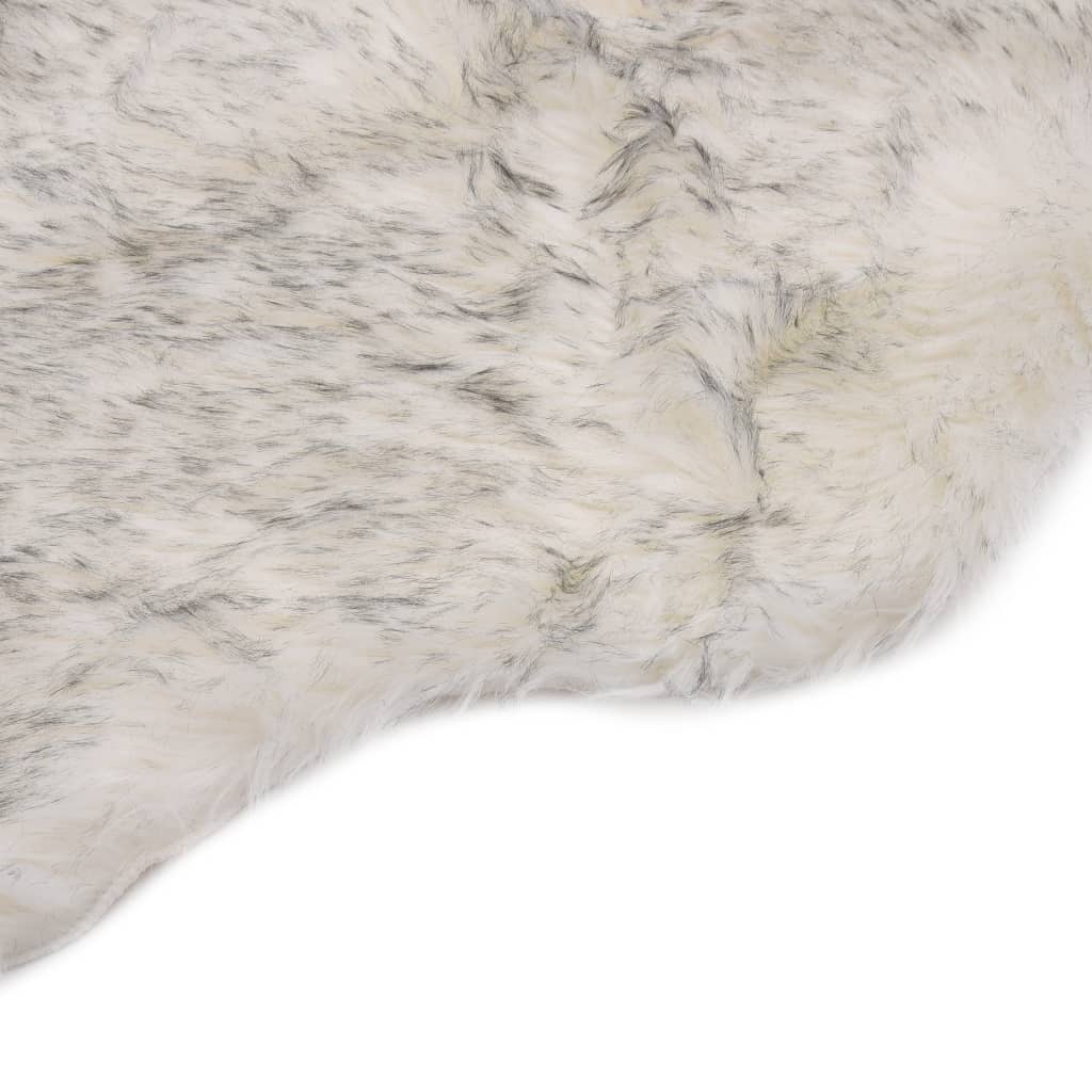 vidaXL Tapis 60 x 90 cm Peau de mouton synthétique Mélange de gris
