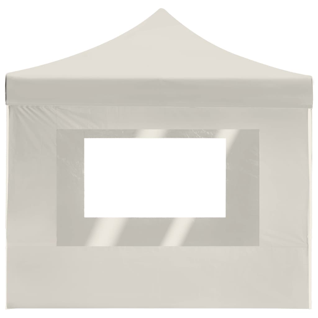 vidaXL Tente de réception pliable avec parois Aluminium 4,5x3 m Crème