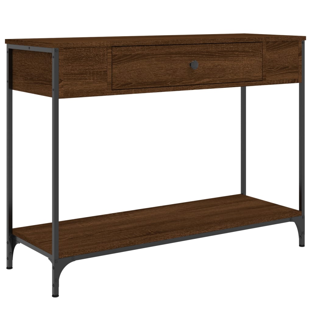 vidaXL Table console chêne marron 100x34,5x75 cm bois d'ingénierie