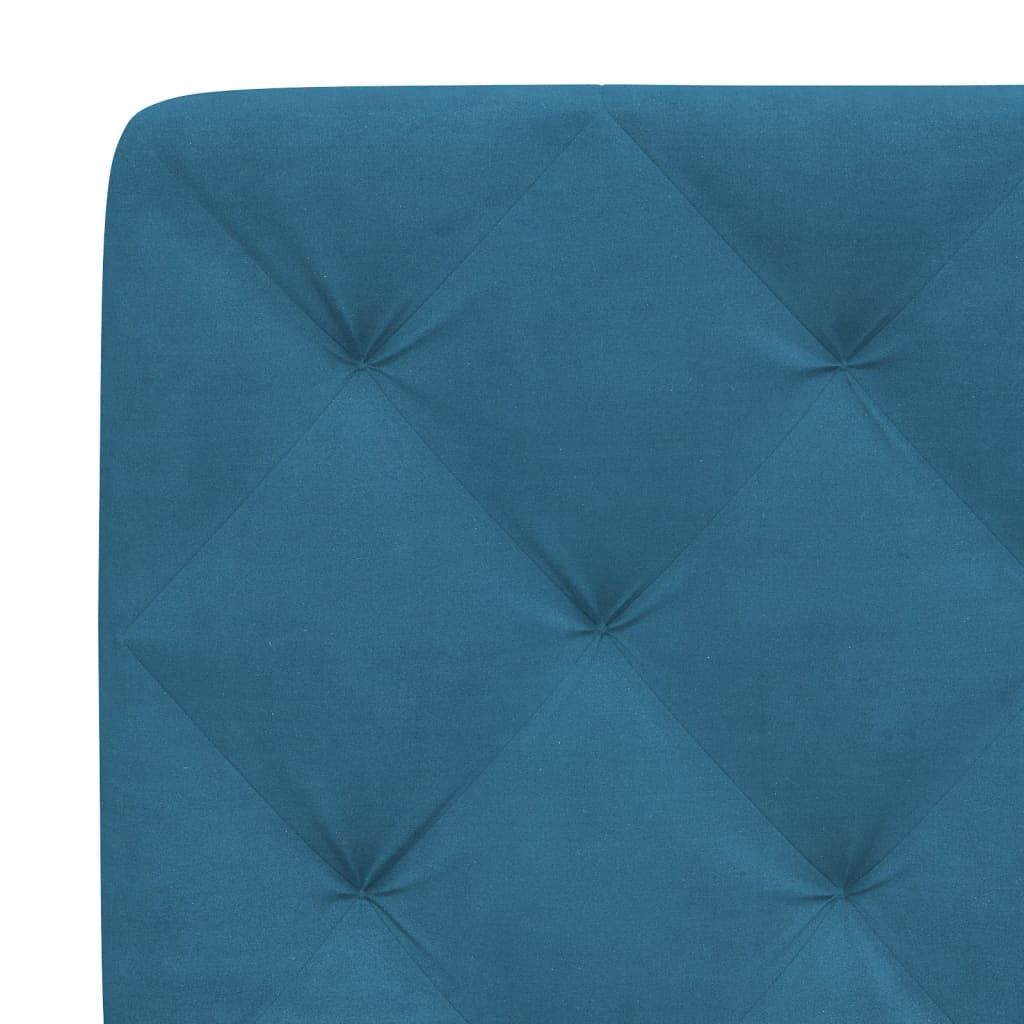 vidaXL Coussin de tête de lit bleu 160 cm velours