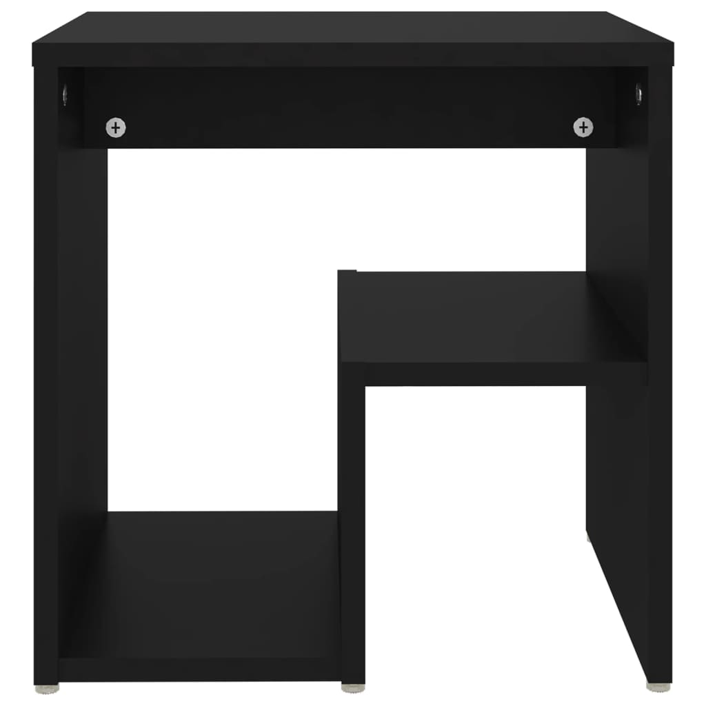 vidaXL Table de chevet noir 40x30x40 cm bois d'ingénierie