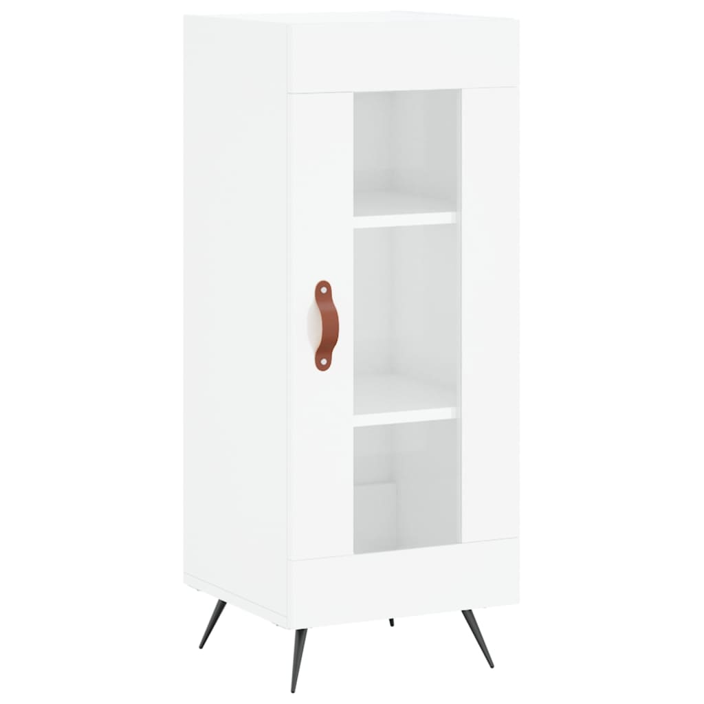 vidaXL Buffet haut Blanc brillant 34,5x34x180 cm Bois d'ingénierie