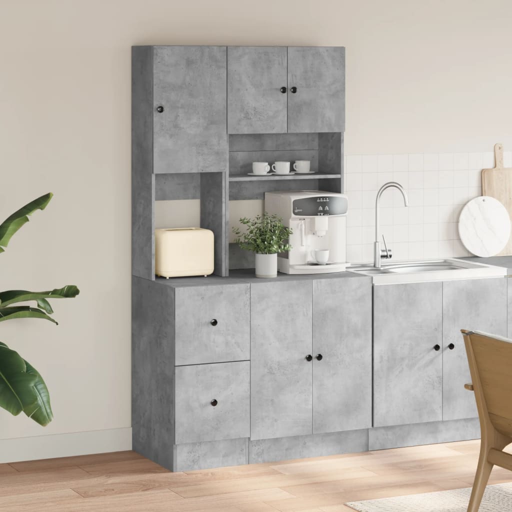 vidaXL Armoire de cuisine gris béton 95x50x180 cm bois d'ingénierie